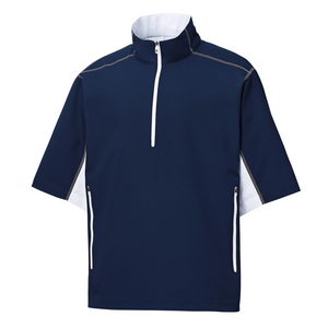 FootJoy Short Sleeve Sport Windshirt - Navy/White